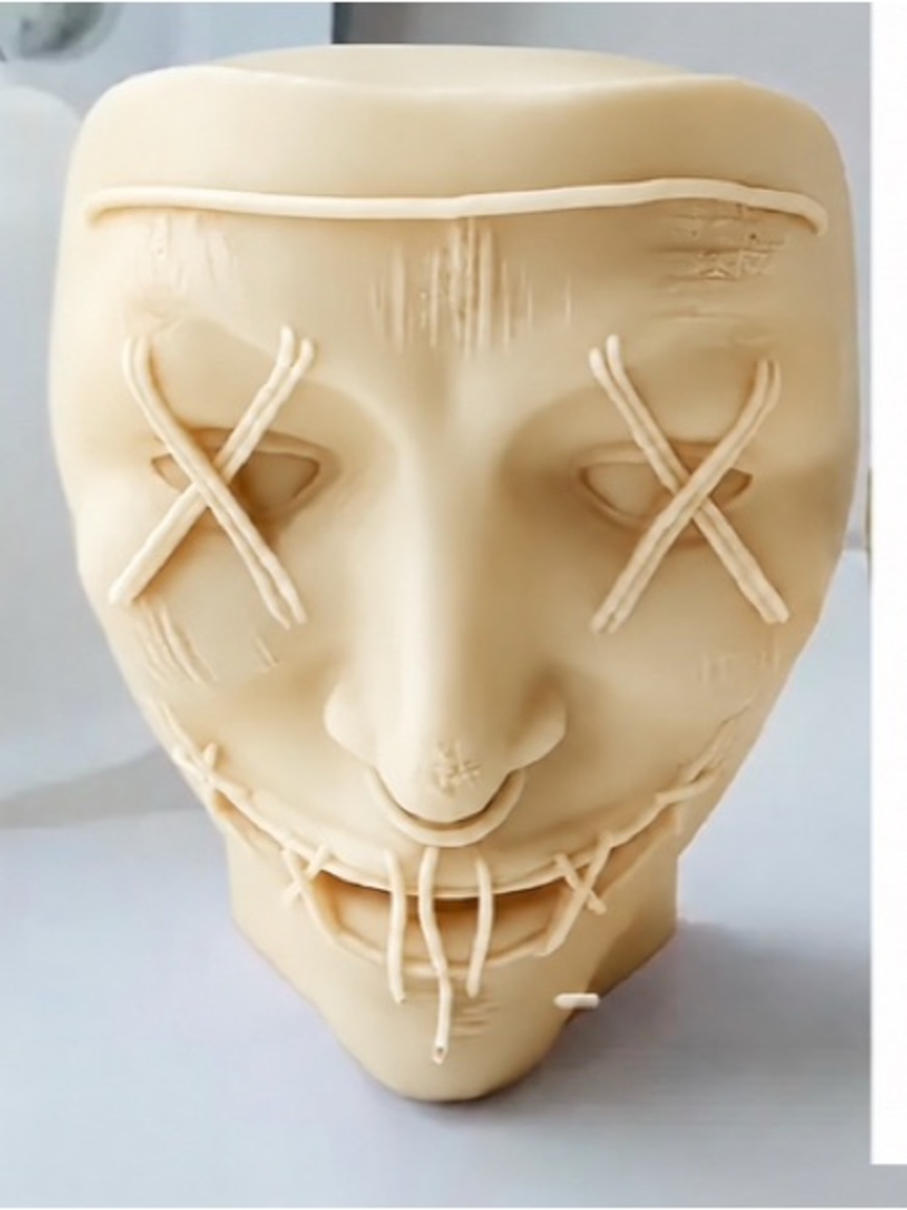 HALLOWEEN CANDLE Vanilla Cupcake Horror Face Candle